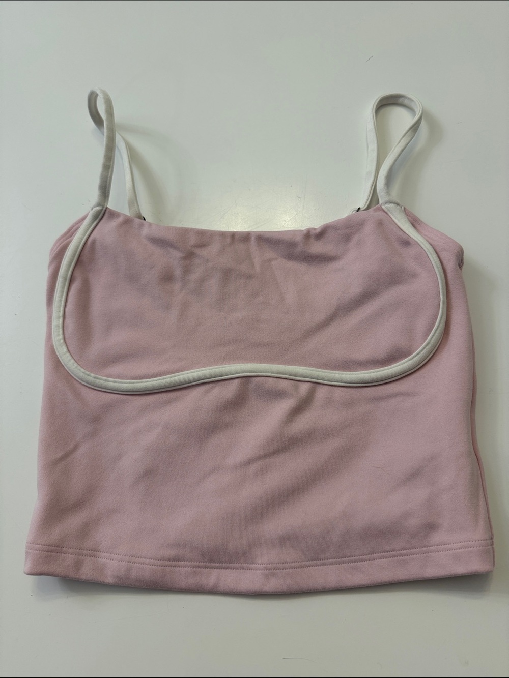 Gilly Hicks Hollister Pink with White Trim Workout Top